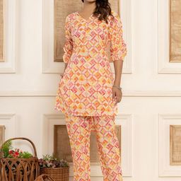 Yufta Printed Pure Cotton Co-Ords-picture-35