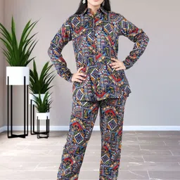 BAESD Printed Shirt with Trousers Clothing Set-image-66