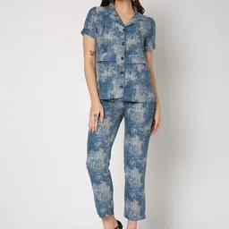 NOT SO PINK  Printed Collar Neck Shirt & Mid-Rise Trouser Co-Ords-picture-24
