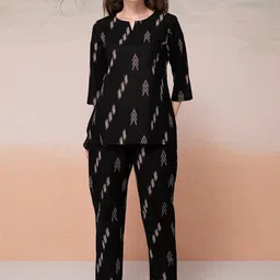 Bannos Swagger Abstract Printed Pure Cotton Night suit-picture-29