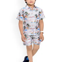 BAESD Boys Graphic Printed Pure Cotton Shirt with Shorts-image-30