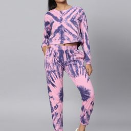 TeenTrums Girls Tie & Dye Printed Pure Cotton T-shirt And Joggers-29