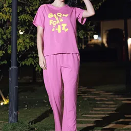 ZeyoPrinted Top With Trousers Co-Ords-image-50