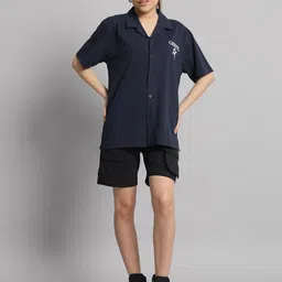 GRIFFEL Printed Cotton Oversized-Fit Shirt With Shorts-picture-42
