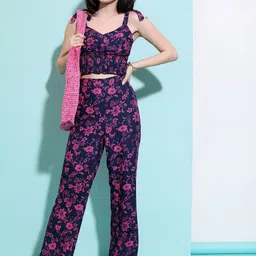 Tokyo Talkies Women Top With Trouser Co-Ords-picture-29