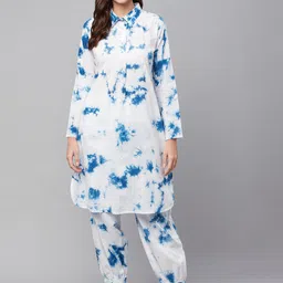 Divena Tie & Dye Cotton Kurta With Salwar-picture-14