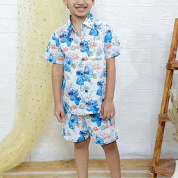 UNBIND Printed Pure Cotton Shirt with Shorts-image-36
