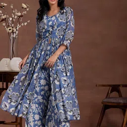 Libas Printed Tunic, Shrug & Palazzos Co-Ords Co-Ords-image-93