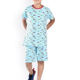 Clothe Funn Boys Pure Cotton Printed T-shirt with Shorts-image-99
