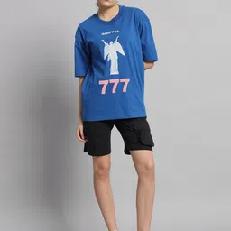 GRIFFEL Printed Pure Cotton T-Shirt With Shorts-picture-10