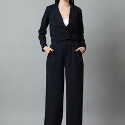 KOTTY Basics Notched Lapel Collar Blazer With Trousers-image-78