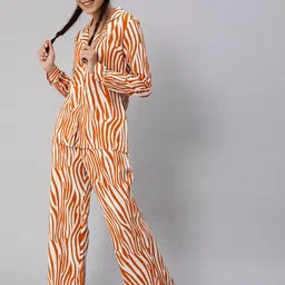 AKS Animal Printed Pure Cotton Shirt Night Suit-image-25