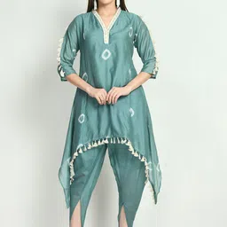 Navvi Embroidered Top With Trouser-image-63