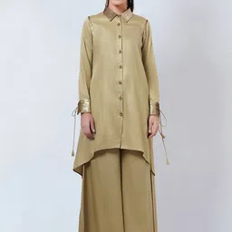 First Resort by Ramola Bachchan Women Long Sleeves Shirt Dress & Palazzos-picture-35