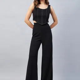 Chemistry Sleeveless Corset Top With Flared Trousers-image-62