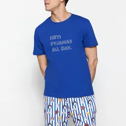 Trendyol Typography Printed Pure Cotton Night Suit-image-62