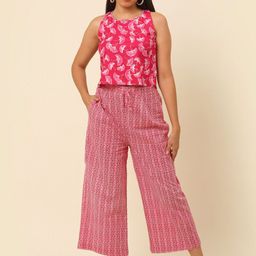 Laado - Pamper Yourself Leaf Floral Printed Pure Cotton Co-Ords-image-26
