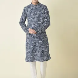 TABARD Boys Printed Pure Cotton Kurta with Churidar-picture-17