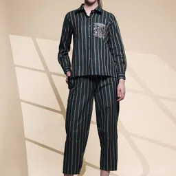 Anouk Striped Pure Cotton Shirt & Trouser Co-Ords-image-23