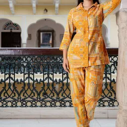 Jasoriya Printed Shirt Collar Shirt & Trousers Co-Ords-picture-44