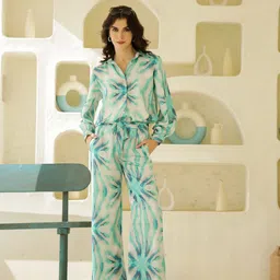 SANSKRUTIHOMES Printed Long Sleeves Shirt With Trousers-image-25