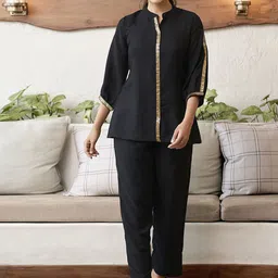 Selvia Embroidered Top With Trousers Co-Ords-image-13
