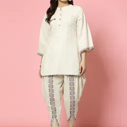 Clora Creation Embroidered Top With Trousers Co-Ords-image-64