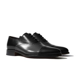 Rapawalk Black & Grey Handcrafted Standard Width Leather Oxfords-image-83