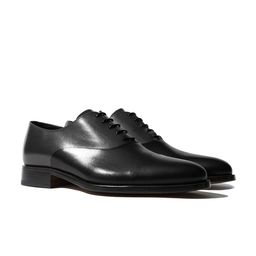 Rapawalk Grey & Black Handcrafted Standard Width Leather Oxfords-image-88