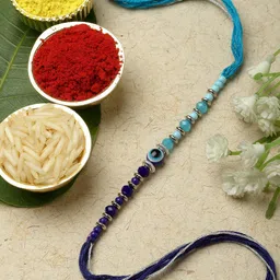 ZENEME Gold-Toned Evil Eye Rakhi Gift Set-picture-48