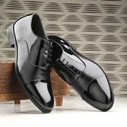 House of Pataudi Men Textured Formal Oxfords-image-70