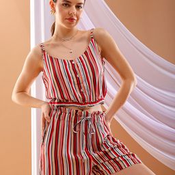 Freehand by The Indian Garage Co Women Striped Co-Ords-image-28