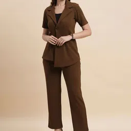 SelviaShirt-Neck Shirt With Trouser Co-Ords-image-98