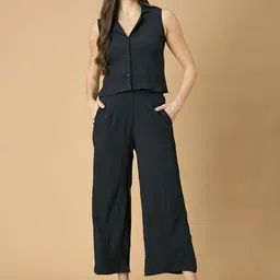 Fashfun Shirt Collar Neck Shirt With Trouser Co-Ords-12