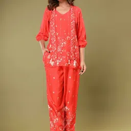 AUTUMN LANE Printed Top With Trouser Co-Ords-image-65