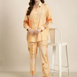 SHOWOFF Printed Oversized Shirt With Trouser Co-Ords-image-8