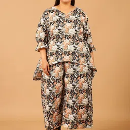 COLOR STUDIO Printed Three Quarter Sleeve Tunic & Trouser Co-Ords-image-15