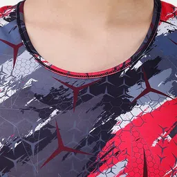 Soie Abstract Printed Full Coverage Moisture Wicking Racerback Sports Bra & Shorts image 5
