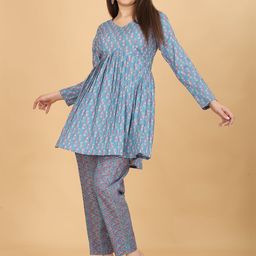 CHANSI Floral Printed A-Line Kurta Set image 3