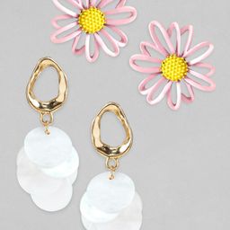 TOKYO TALKIES X rubans FASHION ACCESSORIES Set of 2 Floral Shaped Studs & Drop Earrings image 4