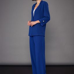 SASSAFRAS worklyf Royal Blue Front Button Blazer With Trousers image 2