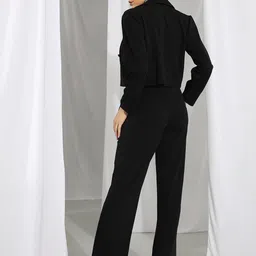 kotty bizwear KOTTY Basics Notched Lapel Collar Blazer With Trousers image 3