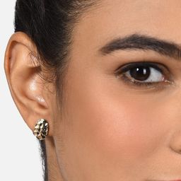 AMI Set Of 25 Gold-Toned Contemporary Stud Drop & Semi-Hoops Earrings image 2