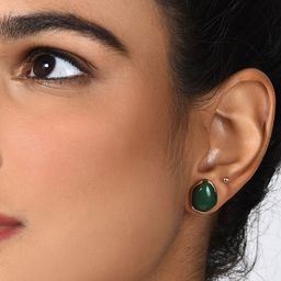 AMI Set Of 25 Gold-Toned Contemporary Stud Drop & Semi-Hoops Earrings image 3