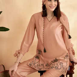 Anouk Embroidered Tunic With Trouser Co-Ords image 2