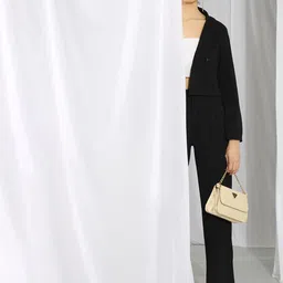 kotty bizwear KOTTY Basics Notched Lapel Collar Blazer With Trousers image 5