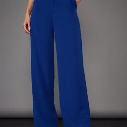 SASSAFRAS worklyf Royal Blue Front Button Blazer With Trousers image 3