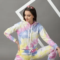 SHOWOFF Women Dyed Hooded Sweatshirt & Trackpant-image-51