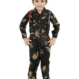 BAESD Boys Green Printed Shirt with Trousers-image-95