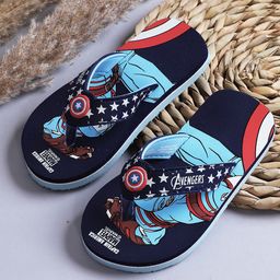 Kids Ville Boys Captain America Printed Thongs Flip Flop-12